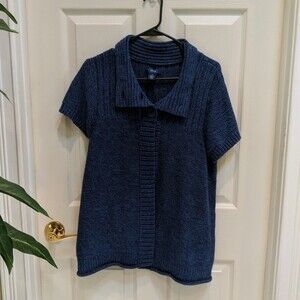 Izod Women's Three Button Sweater - Cowlneck Size Large